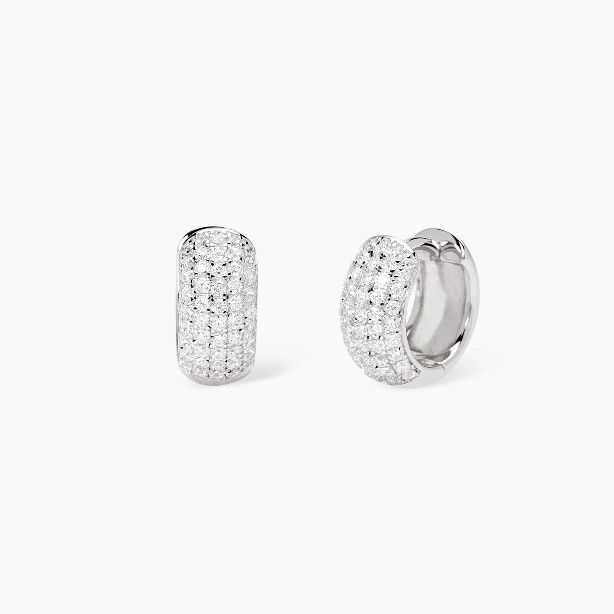 Mabina | Orecchini a cerchietto con pavé di zirconi GREAT | 563982