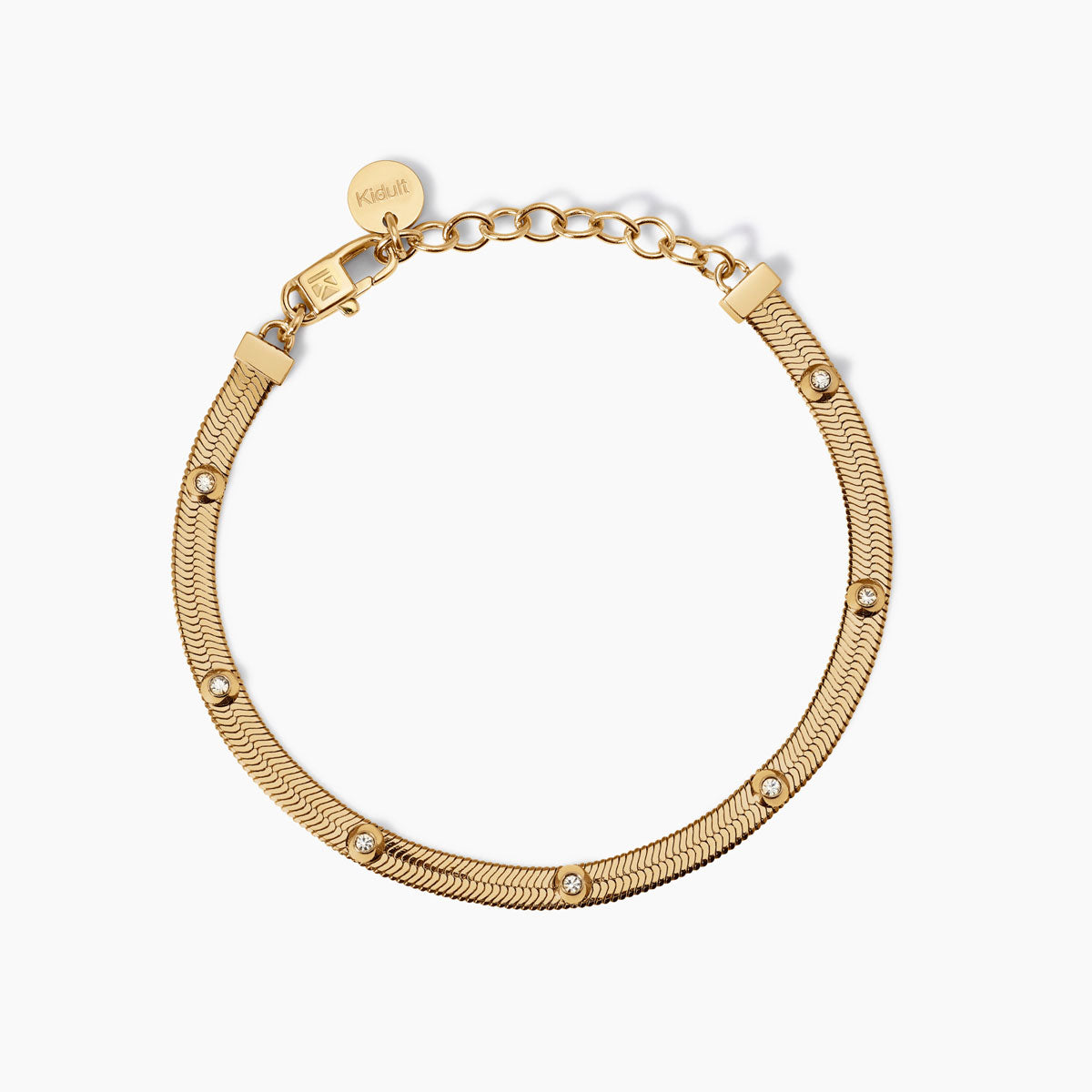 Kidult Style | Bracciale in acciaio gold pvd e cristalli | 831011