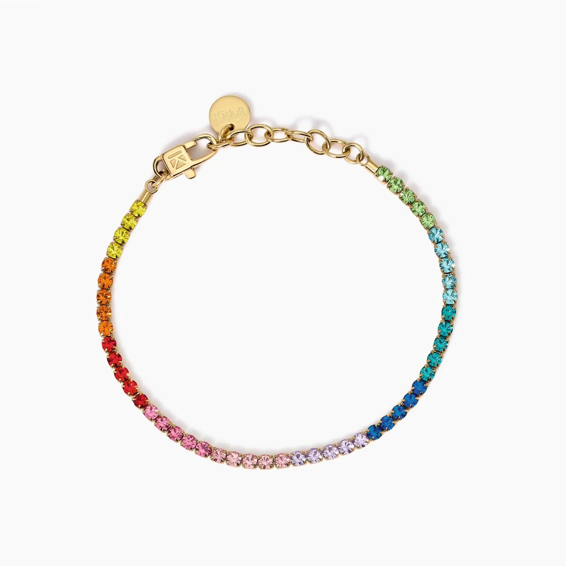 Kidult Style 11 | Bracciale tennis dorato multicolor | 831015