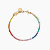 Kidult Style 11 | Bracciale tennis dorato multicolor | 831015