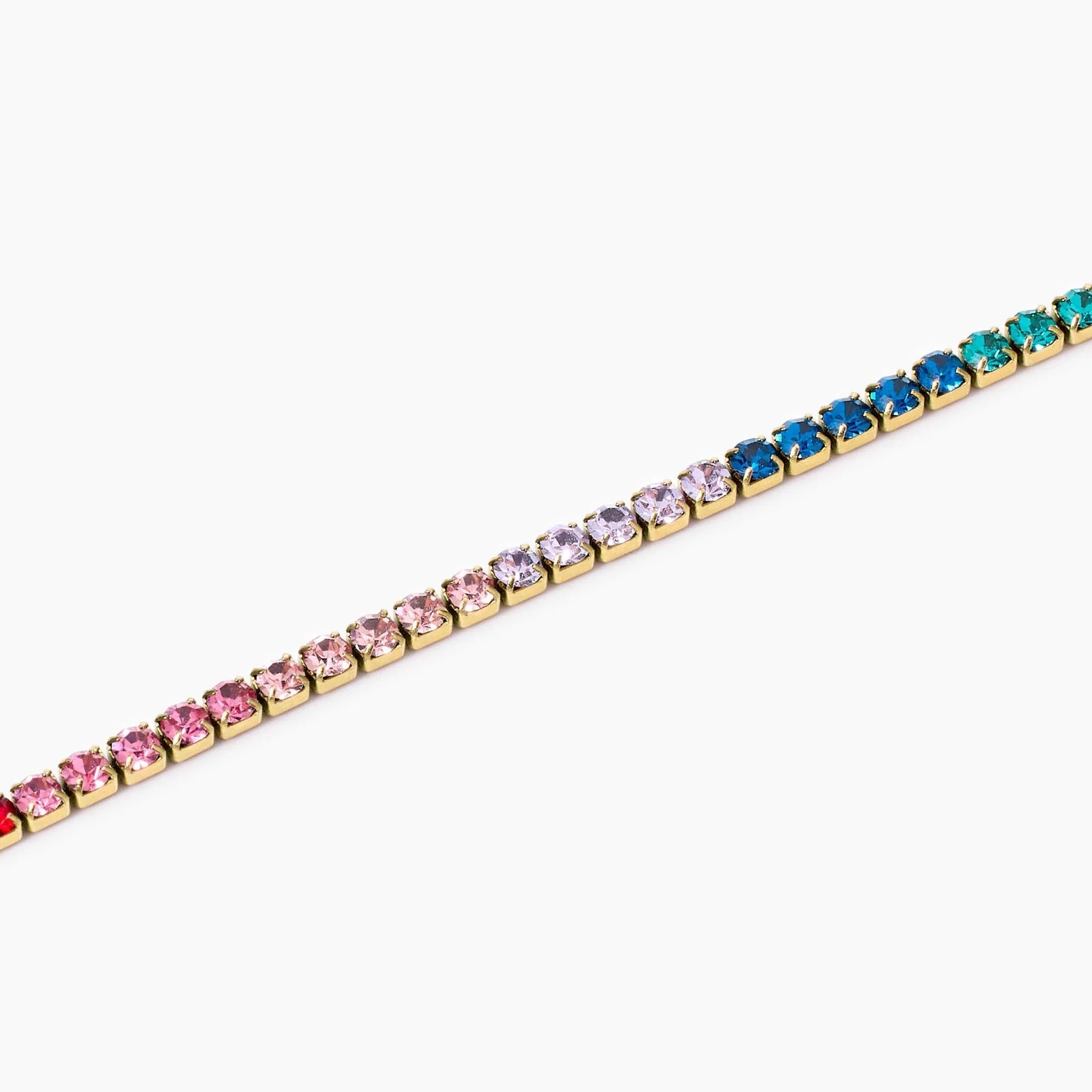 Kidult Style 11 | Bracciale tennis dorato multicolor | 831015