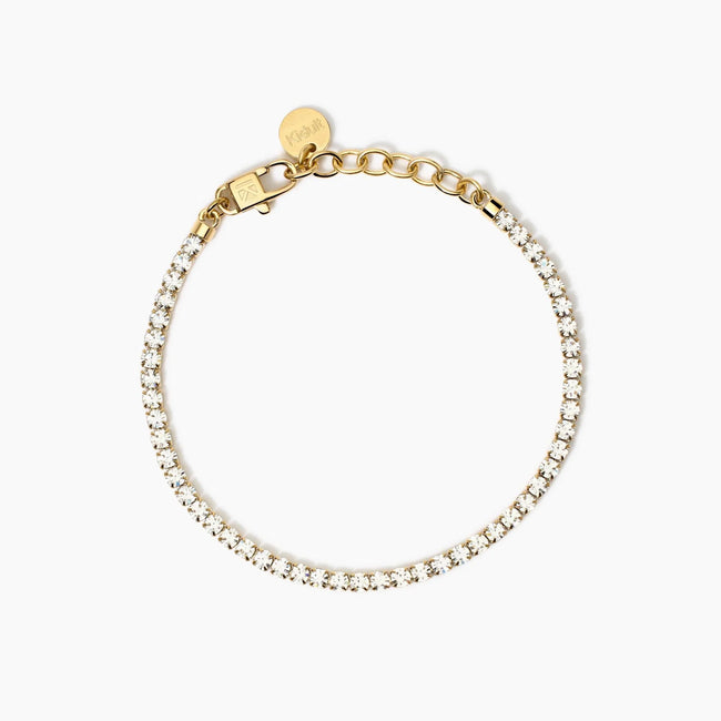 Kidult Style 11 | Bracciale tennis dorato con cristalli | 831019