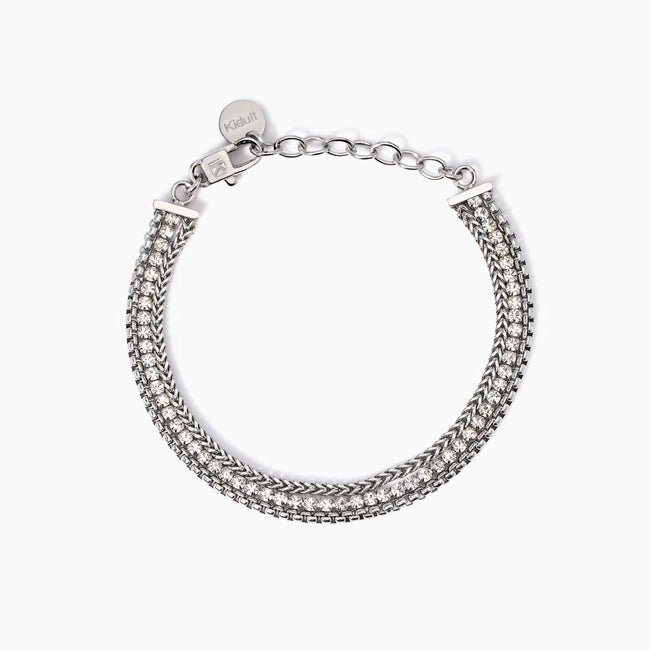Kidult Style | Bracciale in acciaio e cristalli | 831025