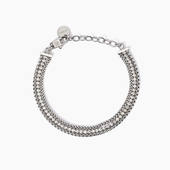 Kidult Style 07 | Bracciale con due catene e tennis | 831025