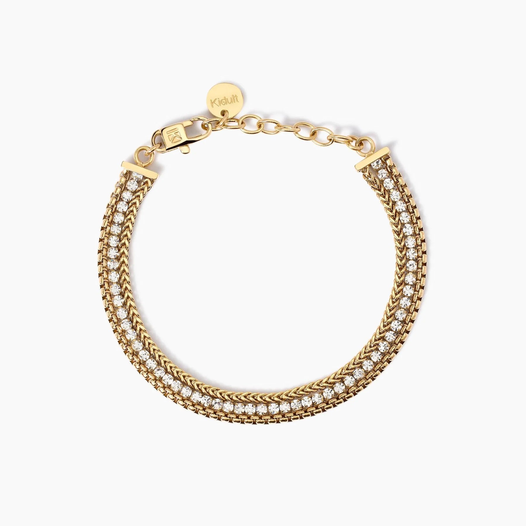 Kidult Style 07 | Bracciale catene e tennis di cristalli | 831026