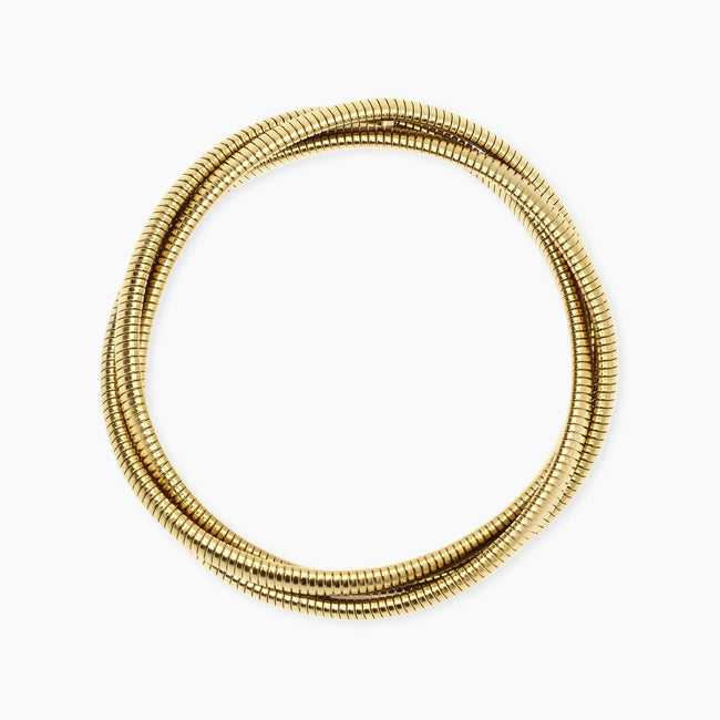 Kidult Style 13 | Bracciale dorato tubogas intrecciato | 831082