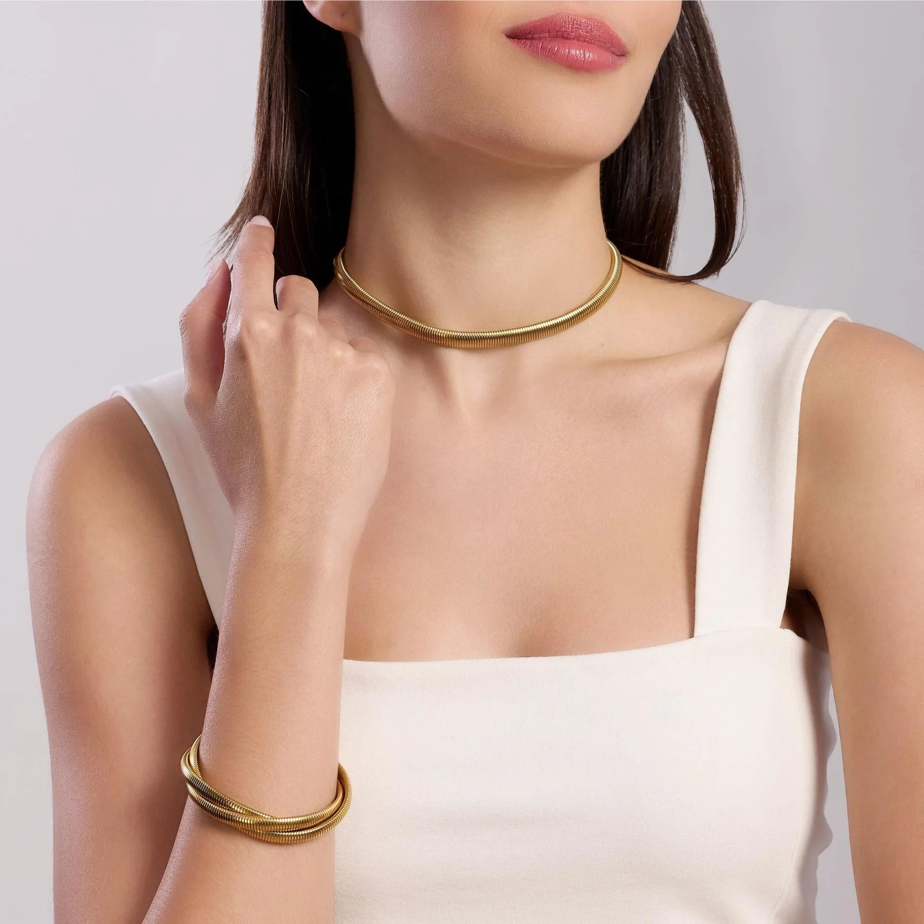 Kidult Style 13 | Bracciale dorato tubogas intrecciato | 831082