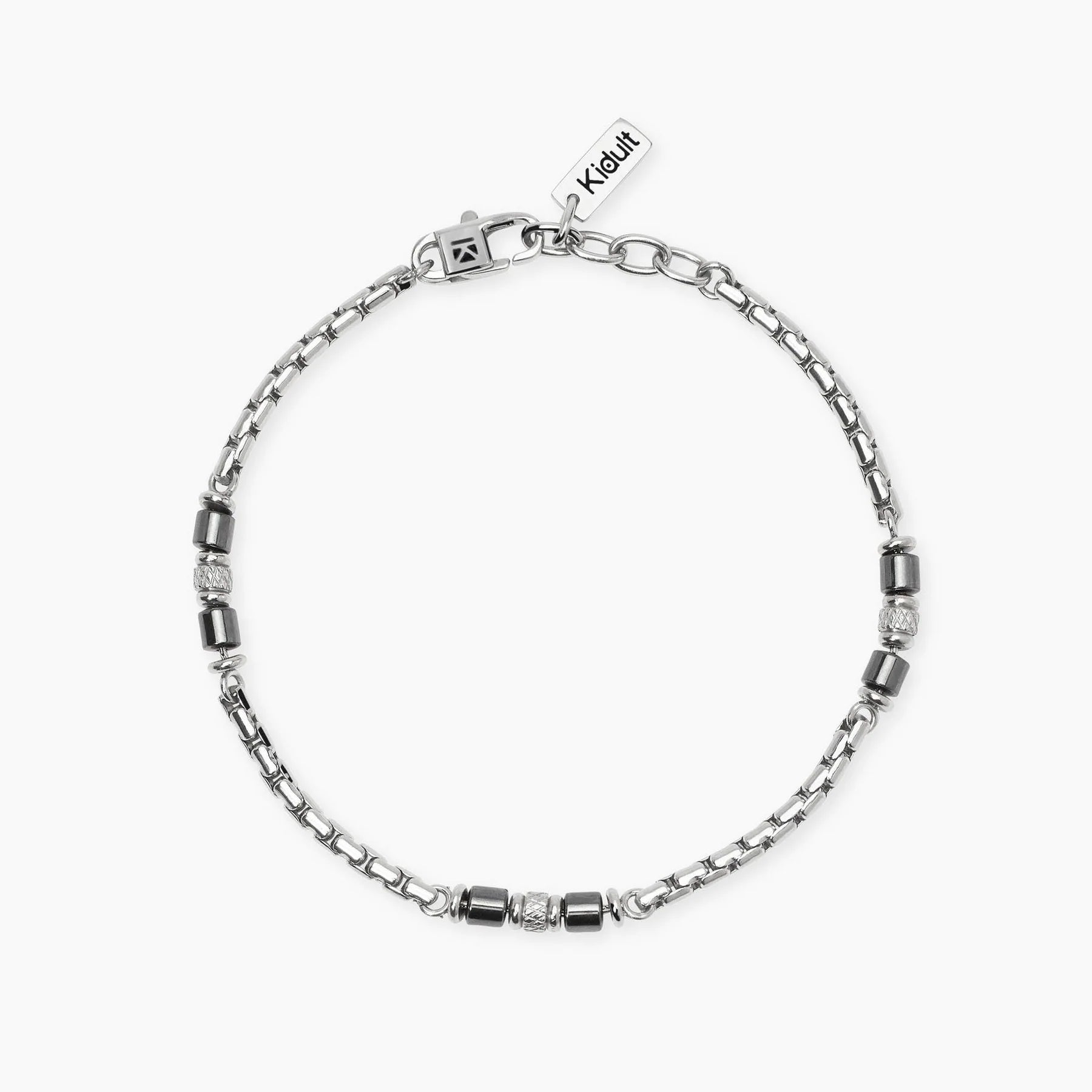 Kidult Style 03 | Bracciale in acciaio e ematite | 831128