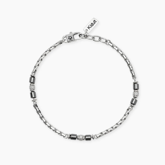 Kidult Style 03 | Bracciale in acciaio e ematite | 831128