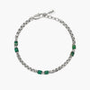 Kidult Style 03 | Bracciale con catena veneta e cilindri in diaspro verde | 831174