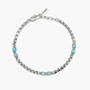 Kidult Style 03 | Bracciale con catena veneta e cilindri in diaspro azzurro | 831175