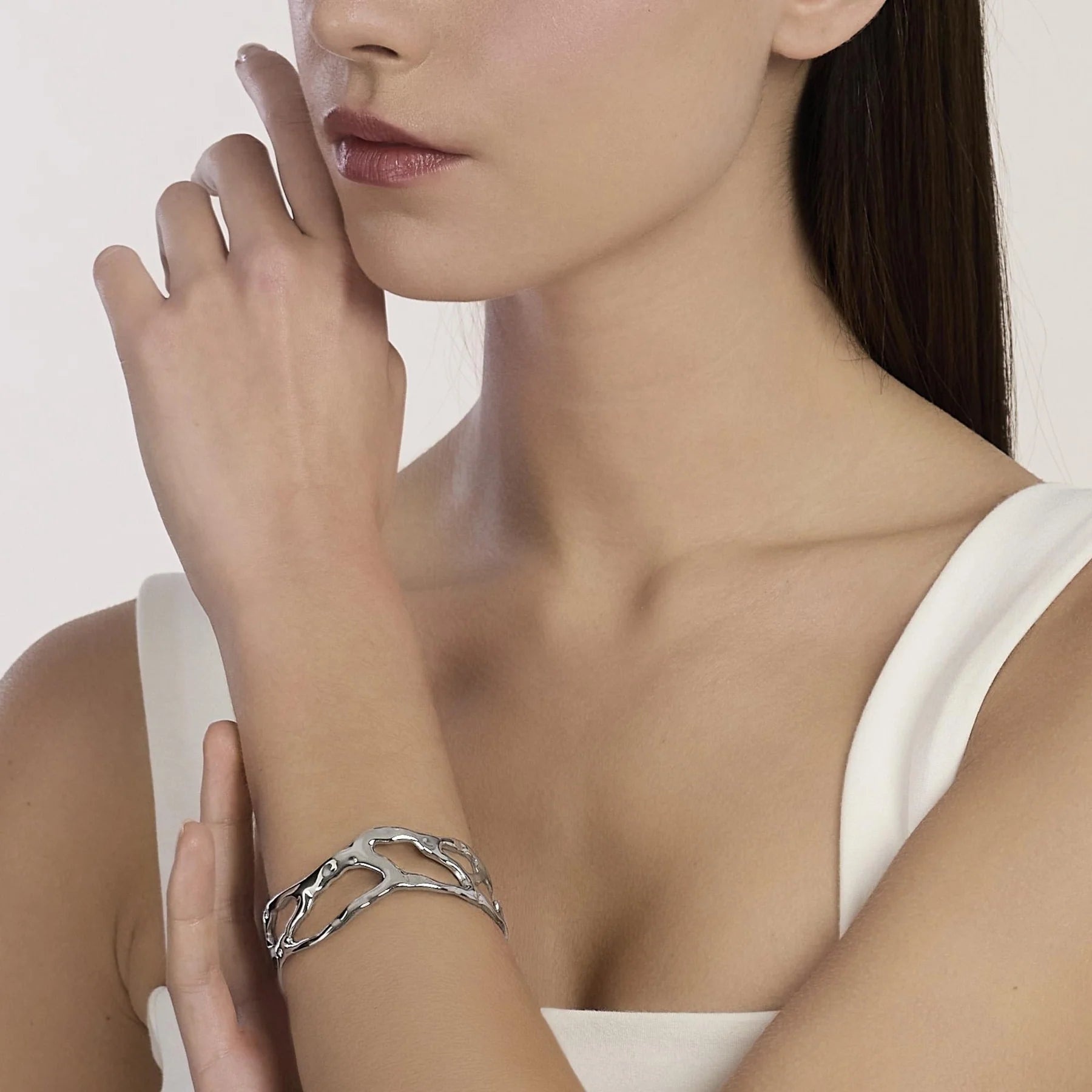 Kidult Style 73 | Bracciale cuff in acciaio martellato | 831251