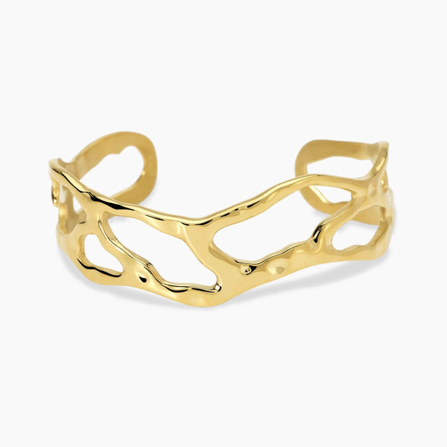 Kidult Style 73 | Bracciale cuff in acciaio dorato | 831252