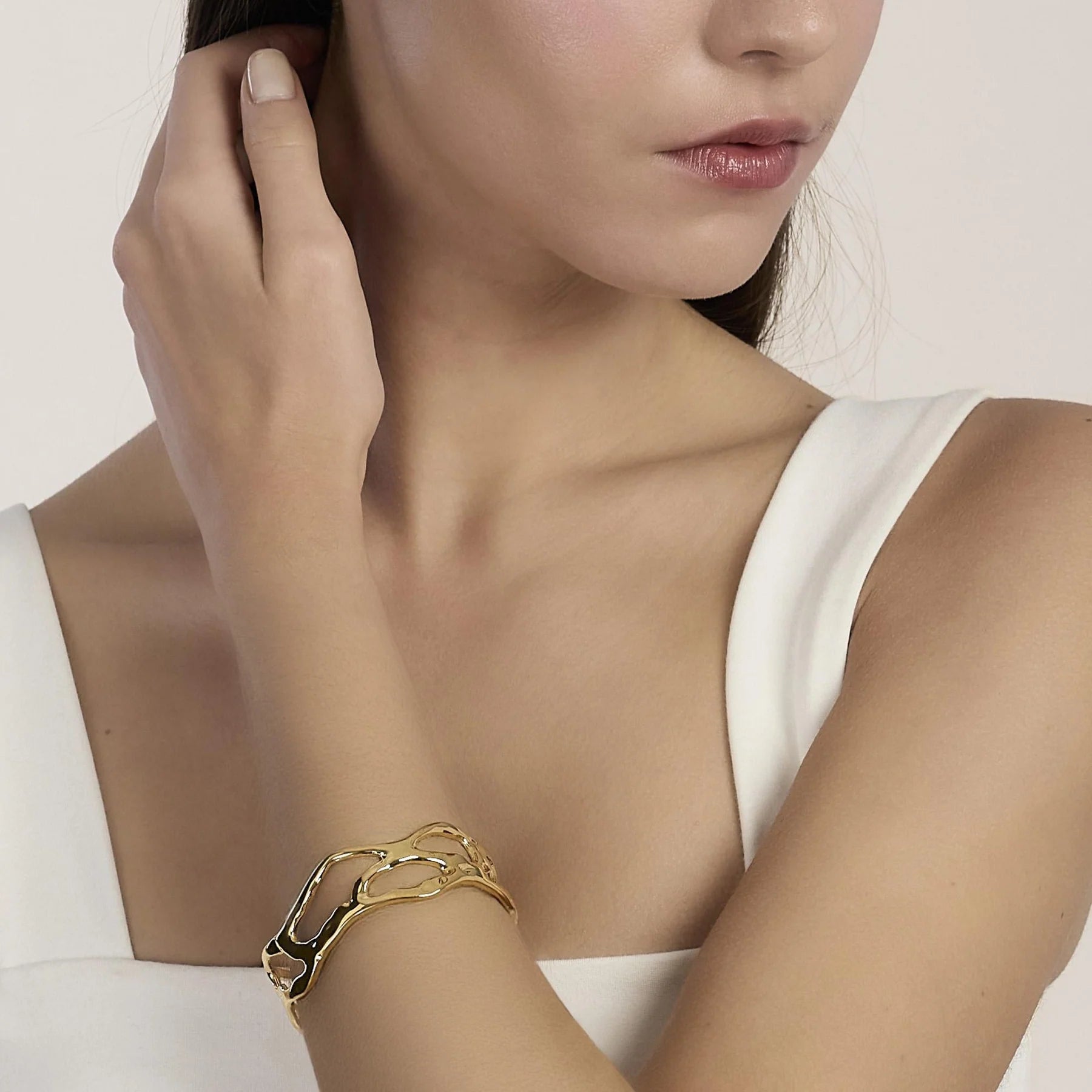 Kidult Style 73 | Bracciale cuff in acciaio dorato | 831252