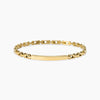 Kidult Style 21 | Bracciale uomo in acciaio dorato con piastra centrale | 831282