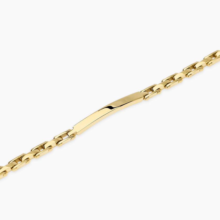 Kidult Style 21 | Bracciale uomo in acciaio dorato con piastra centrale | 831282