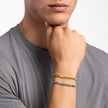 Kidult Style 21 | Bracciale uomo in acciaio dorato con piastra centrale | 831282