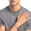 Kidult Style 63 | Bracciale in acciaio con ematite e catena marina | 831283