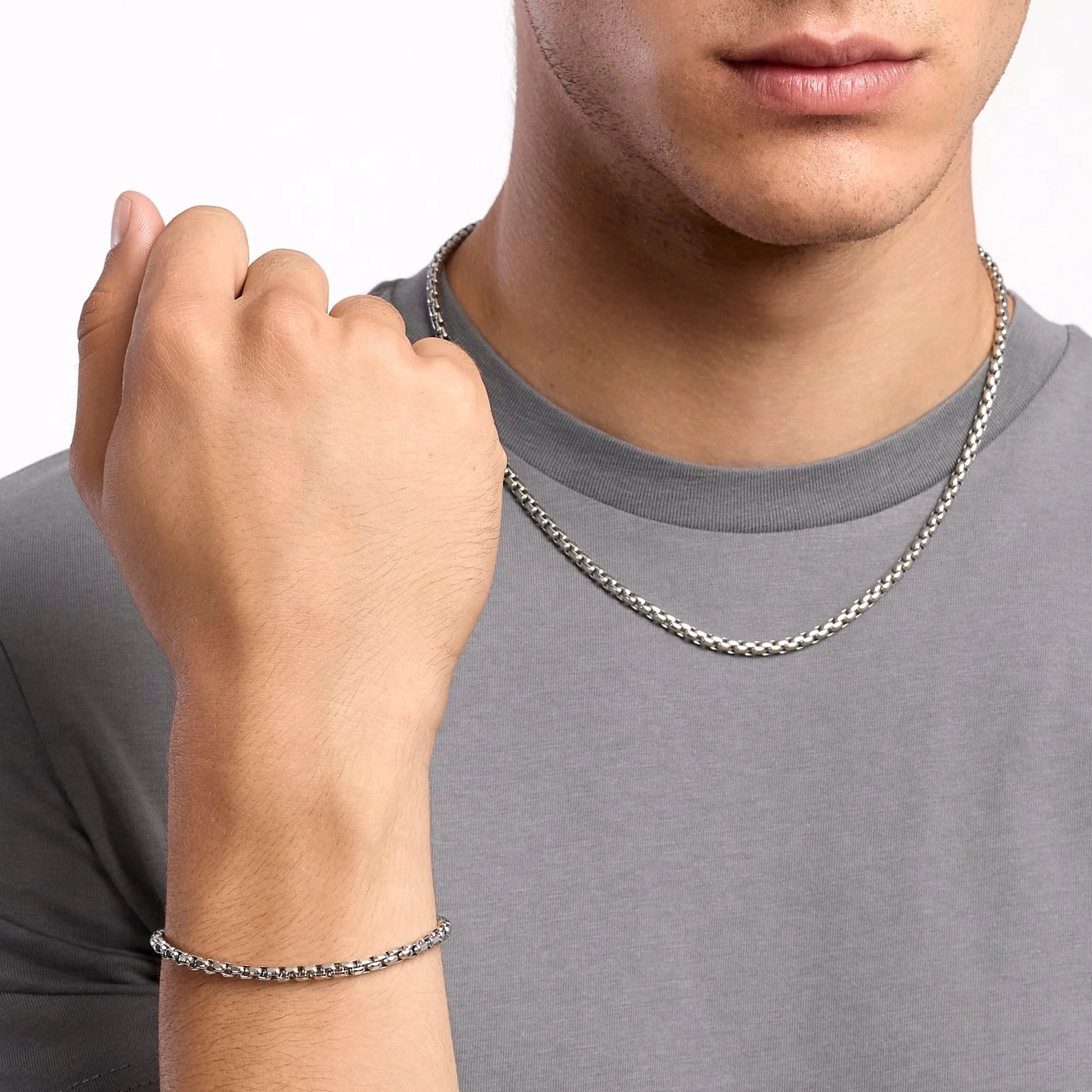 Kidult Style 57 | Bracciale uomo con catena veneta in acciaio | 831284
