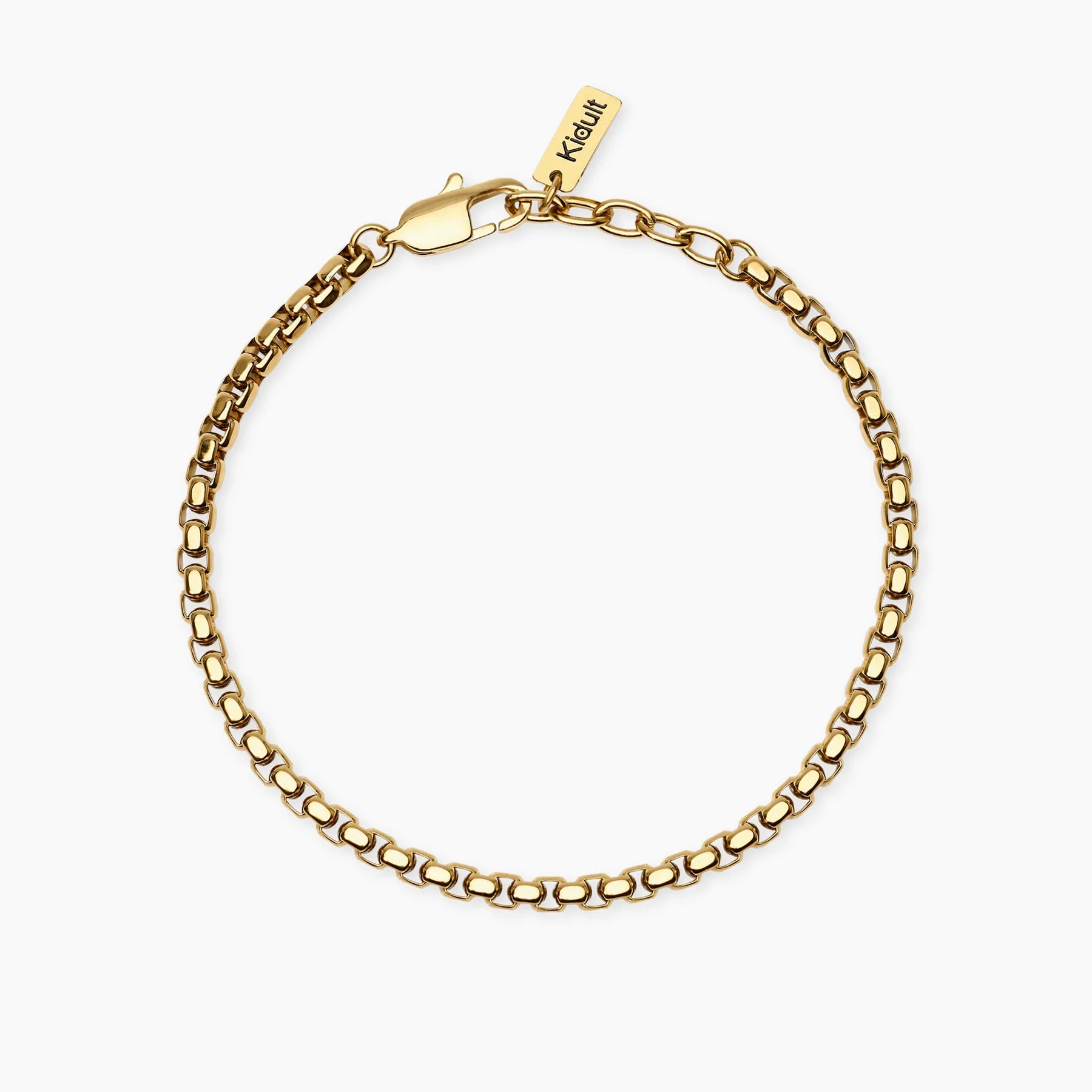 Kidult Style 57 | Bracciale uomo con catena veneta in acciaio dorato | 831285