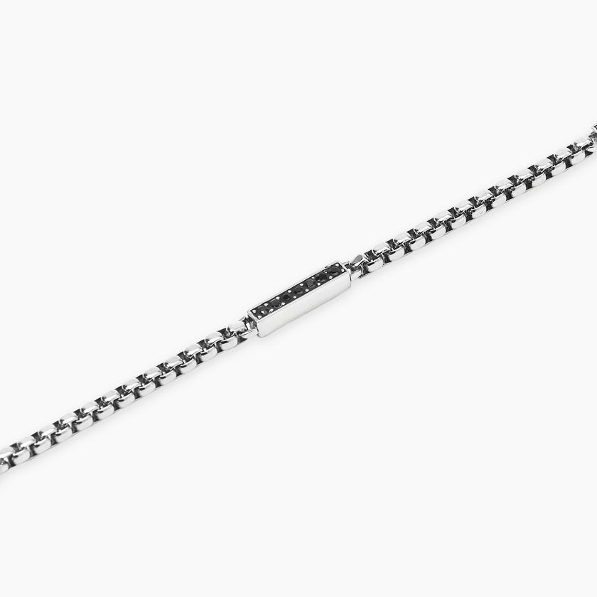 Kidult Style 64 | Bracciale in acciaio con catena veneta e cristalli | 831289