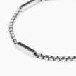 Kidult Style 64 | Bracciale in acciaio con catena veneta e cristalli | 831289