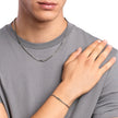 Kidult Style 64 | Bracciale in acciaio con catena veneta e cristalli | 831289