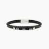 Kidult Style 52 | Bracciale uomo in acciaio con PVD nero e lab-leather | 831292