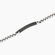 Kidult Style 17 | Bracciale in acciaio con catena veneta e piastra nera | 831293