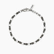 Kidult Style 61 | Bracciale uomo in acciaio con elementi lucidi e neri | 831296