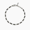 Kidult Style 61 | Bracciale uomo in acciaio con elementi lucidi e neri | 831296