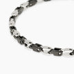 Kidult Style 61 | Bracciale uomo in acciaio con elementi lucidi e neri | 831296