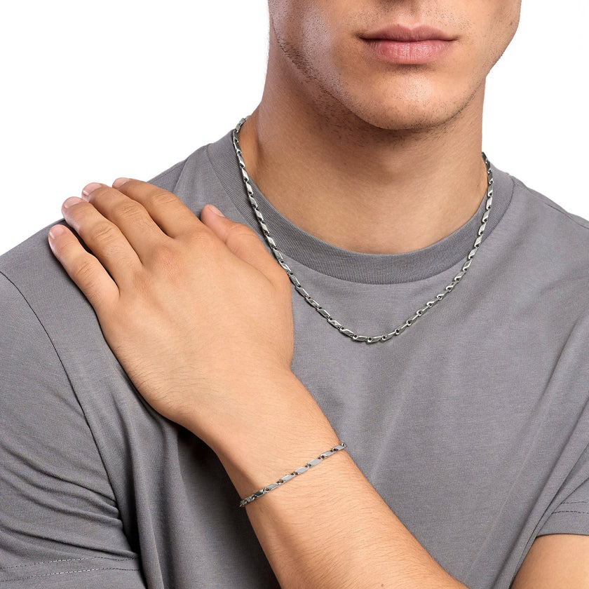 Kidult Style 60 | Bracciale uomo in acciaio con catena fancy | 831298