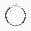 Kidult Style 68 | Bracciale uomo in acciaio con catena cardano e agata nera | 831300