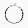 Kidult Style 68 | Bracciale uomo in acciaio con catena cardano e agata nera | 831300