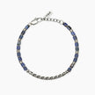 Kidult Style 68 | Bracciale uomo in acciaio con catena cardano e sodalite blu | 831301