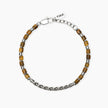 Kidult Style 68 | Bracciale uomo in acciaio con catena cardano e occhio di tigre | 831302