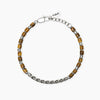 Kidult Style 68 | Bracciale uomo in acciaio con catena cardano e occhio di tigre | 831302