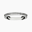 Kidult Style 43 | Bracciale uomo in acciaio con catene franco e lab leather nera | 831309