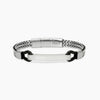 Kidult Style 43 | Bracciale uomo in acciaio con catene franco e lab leather nera | 831309