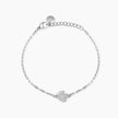 Kidult Style 99 | Bracciale in acciaio con catena martellata e ciondolo quadrifoglio | 831311