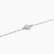 Kidult Style 99 | Bracciale in acciaio con catena martellata e ciondolo quadrifoglio | 831311