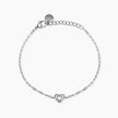 Kidult Style 96 | Bracciale in acciaio con catena martellata e cuore con cristallo | 831313
