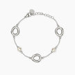 Kidult Style 92 | Bracciale in acciaio con catena rolò e perle conchiglia con elementi goccia | 831317
