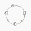 Kidult Style 92 | Bracciale in acciaio con catena rolò e perle conchiglia con elementi goccia | 831317