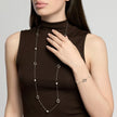Kidult Style 92 | Bracciale in acciaio con catena rolò e perle conchiglia con elementi goccia | 831317