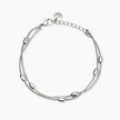 Kidult Style 85 | Bracciale in acciaio con catene snake ed elementi ovali | 831329