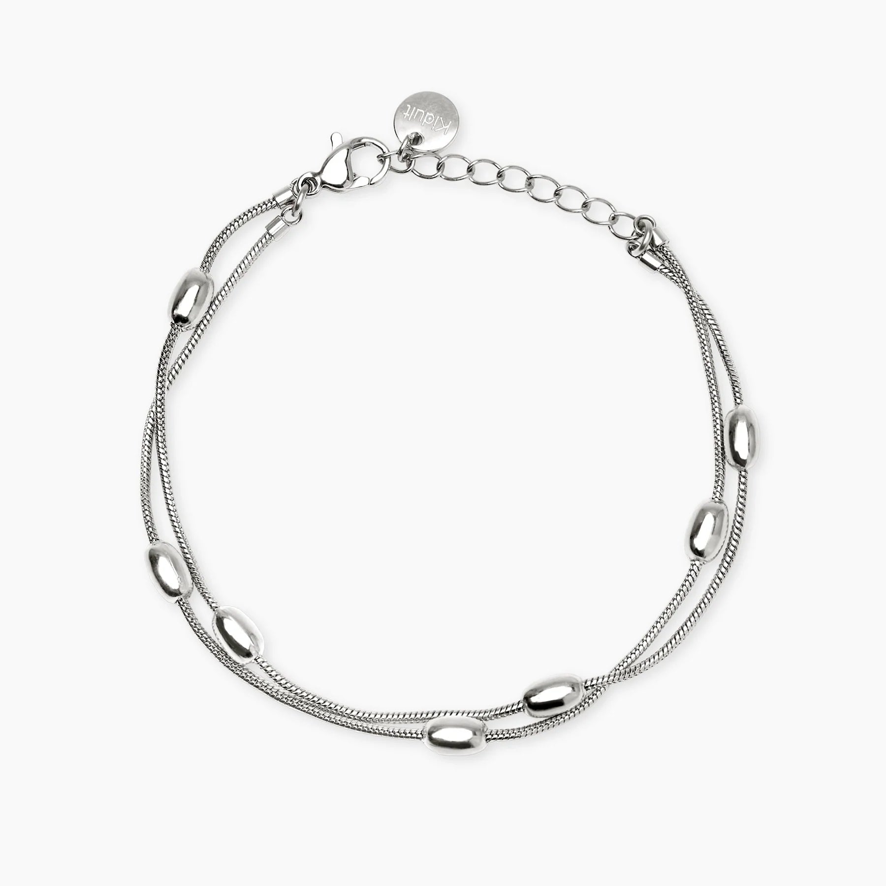 Kidult Style 85 | Bracciale in acciaio con catene snake ed elementi ovali | 831329