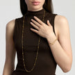 Kidult Style 85 | Bracciale in acciaio dorato con catene snake ed elementi ovali | 831330