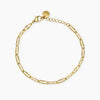 Kidult Style 93 | Bracciale in acciaio dorato con elementi martellati | 831332